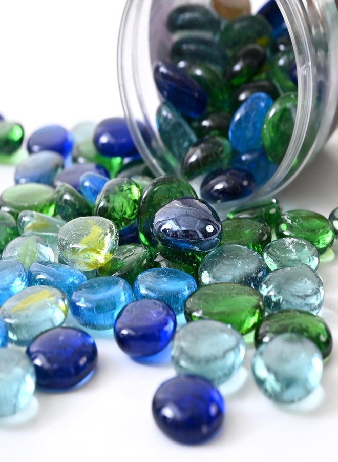 VANNEF® Premium Decorative Multicolour Glass Pebbles for Vase Fillers Aqurium/Fish Tank, Plant Pots, Home, Garden, Indoor & Outdoor Decoration (400 gm Multicolour) - Image 1